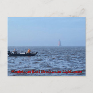 Carte Postale PHare de MANISTIQUE PAR UN JOUR DE BROUILLARD Cart