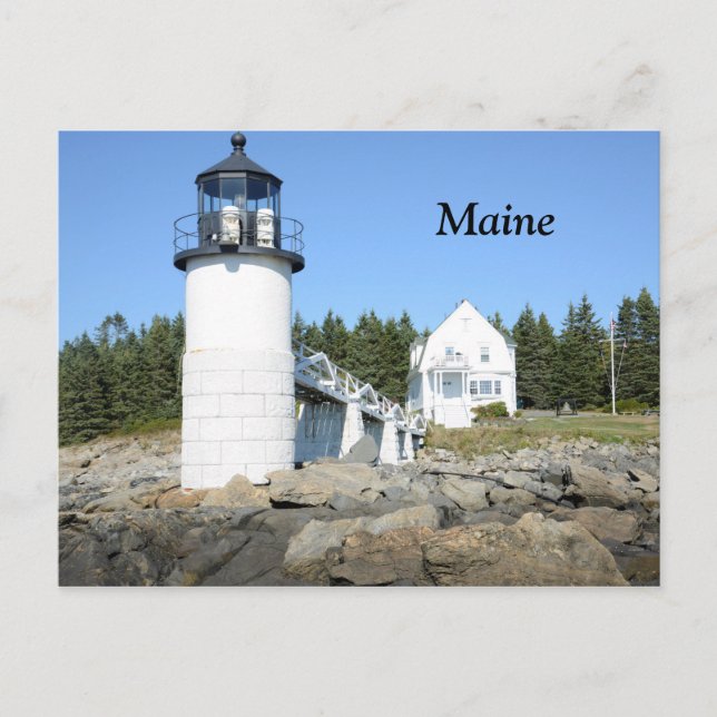 Carte Postale Phare de Marshall Point dans le Maine (Devant)