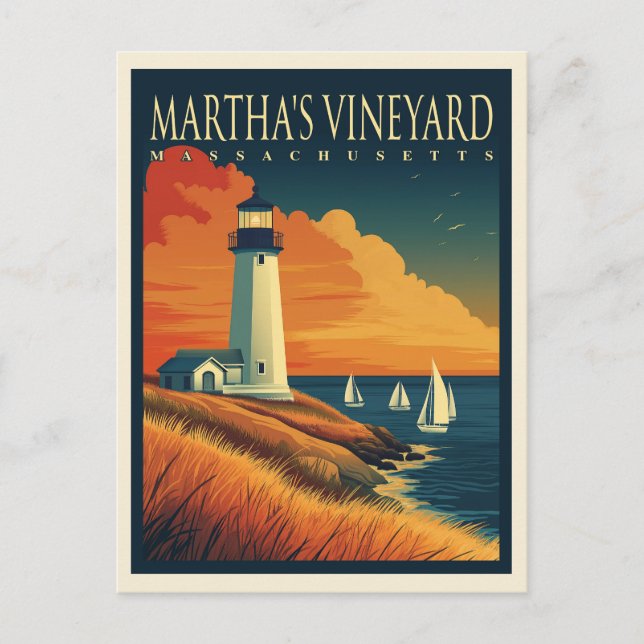 Carte Postale Phare de Martha (Devant)