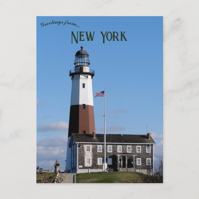 Carte Postale Phare de Montauk Point New York (Devant)