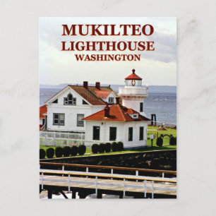 Carte Postale Phare de Mukilteo, Washington Postcard