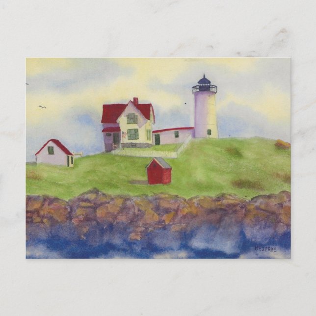 Carte Postale Phare de Nubble (Devant)