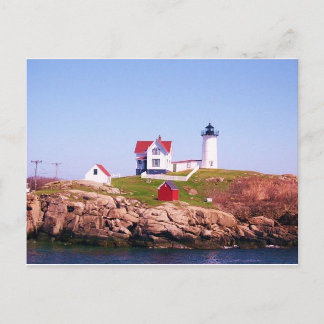 Carte Postale Phare de Nubble (Devant)