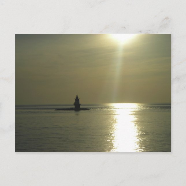 Carte Postale Phare de Orient Point au coucher du soleil 1 (Devant)