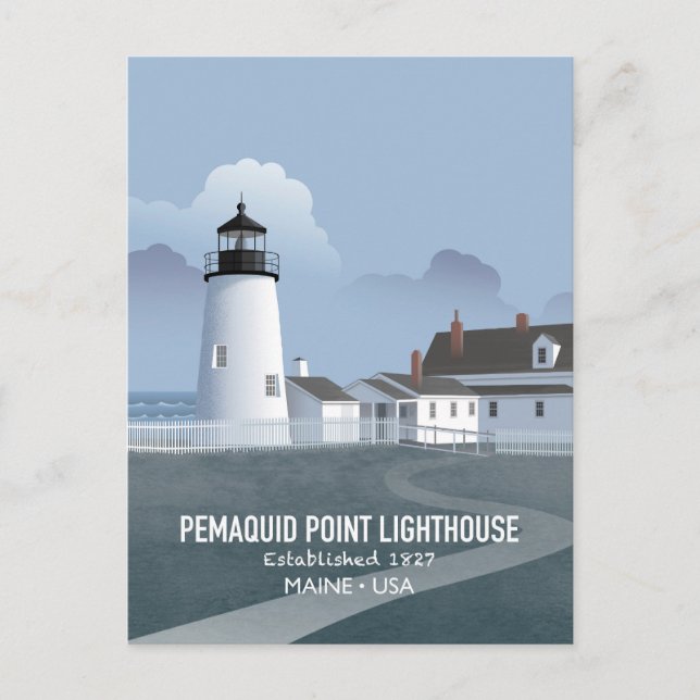Carte Postale Phare de Pemaquid Point (Devant)