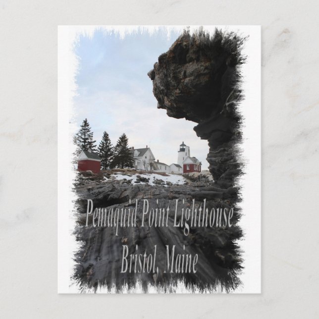 Carte Postale Phare de Pemaquid Point à Bristol, Maine (Devant)