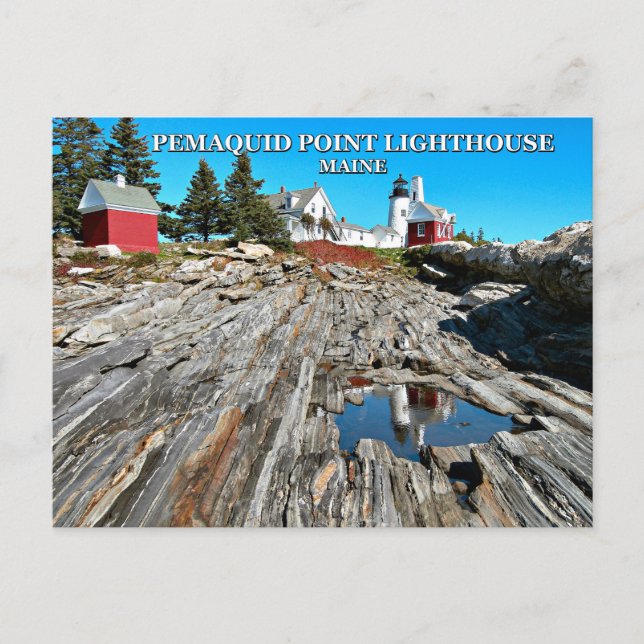 Carte Postale Phare de Pemaquid Point, Maine (Devant)