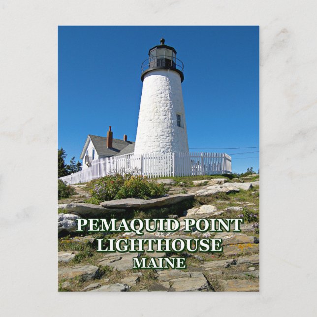 Carte Postale Phare de Pemaquid Point, Maine (Devant)