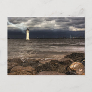 Carte Postale Phare de Perch Rock, Rivière Mersey Liverpool