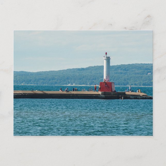 Carte Postale Phare de Petoskey Pierhead, Petoskey, Michigan (Devant)