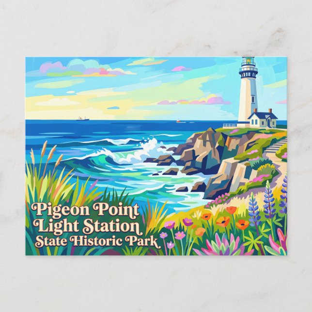 Carte Postale Phare de Pigeon Point State Historic Park (Devant)