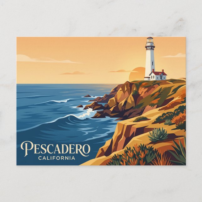 Carte Postale Phare de Pigeon Point USA (Devant)