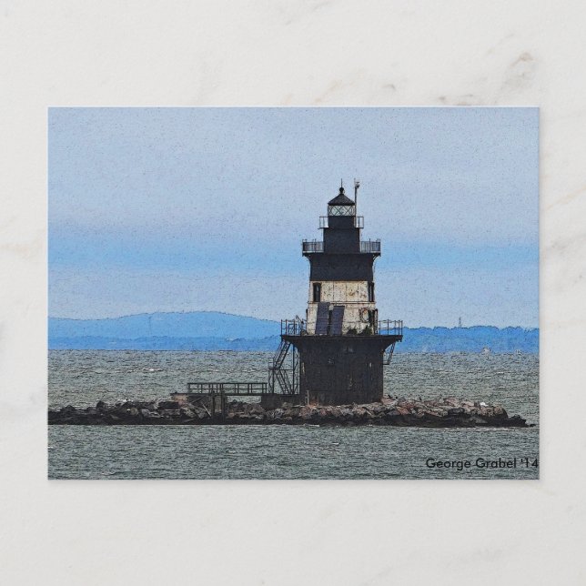 Carte Postale Phare de point de l'Orient un matin de Stoming (Devant)