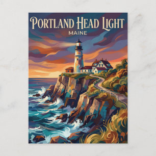 Carte Postale Phare de Portland Head USA