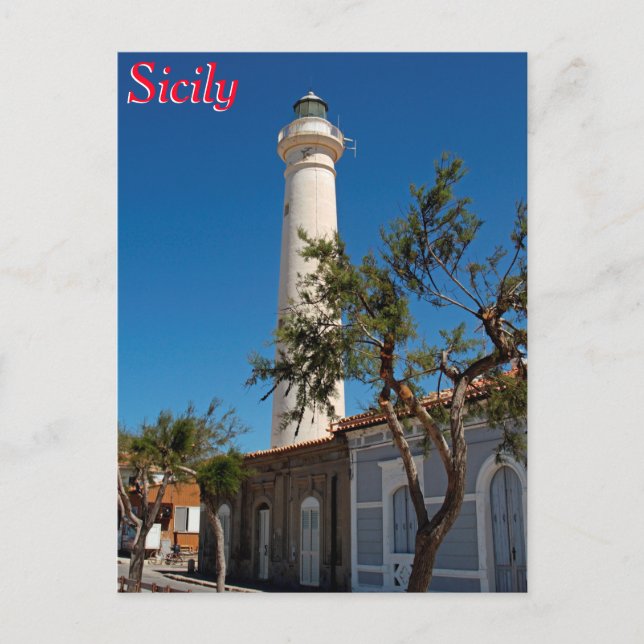 Carte Postale Phare de Punta Secca, Sicile, Italie (Devant)