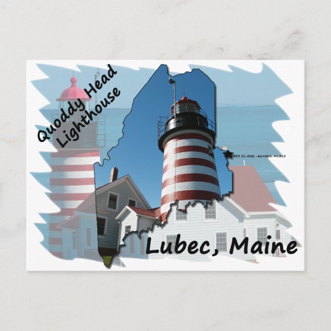 Carte Postale Phare de Quoddy Head ver2 (Devant)