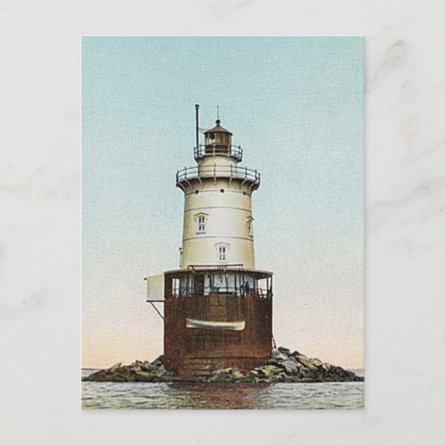 Carte Postale Phare de rebord de port de Stamford (Devant)