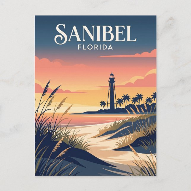 Carte Postale Phare de Sanibel Island USA (Devant)