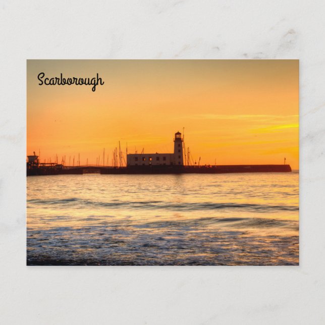 Carte Postale Phare de Scarborough (Devant)