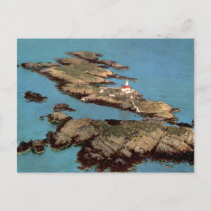 Carte Postale Phare de Skerries Anglesey Vue aérienne vintage