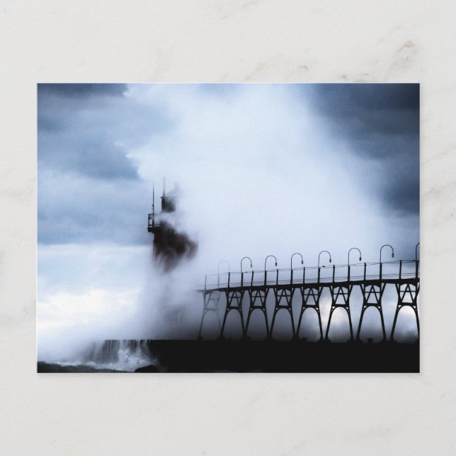 Carte Postale Phare de South Haven Michigan (Devant)