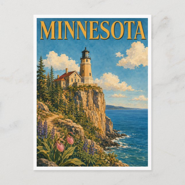 Carte Postale Phare de Split Rock au Minnesota GeoSaga (Devant)