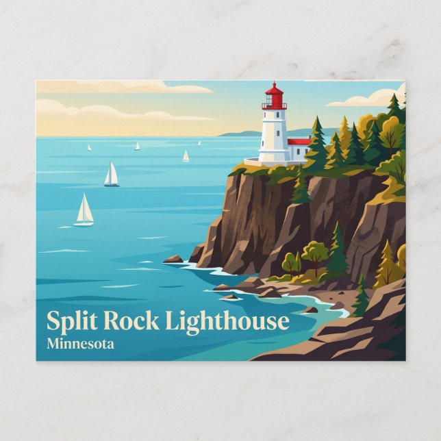 Carte Postale Phare de Split Rock Lighthouse State Park USA (Devant)