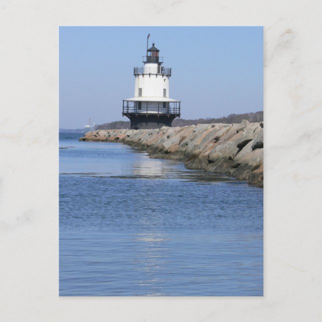 Carte Postale Phare de Spring Point Ledge en Nouvelle-Angleterre (Devant)