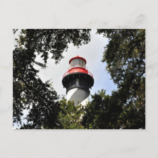 Carte Postale Phare de St. Augustine encadré par des chênes