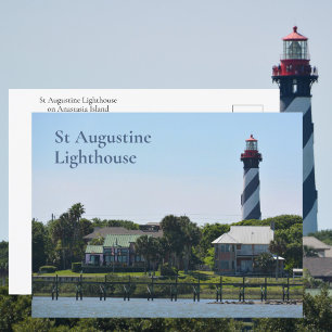 Carte Postale Phare de St Augustine île d'Anastasia Floride