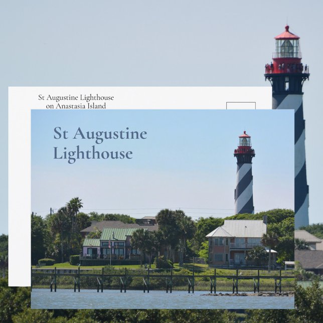 Carte Postale Phare de St Augustine île d'Anastasia Floride (Créateur téléchargé)
