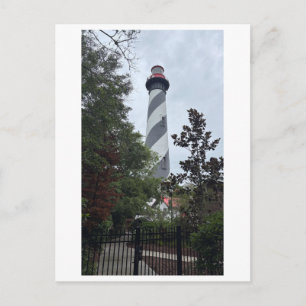 Carte Postale Phare de St. Augustine Tour noire et blanche
