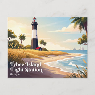 Carte Postale Phare de Tybee Island USA