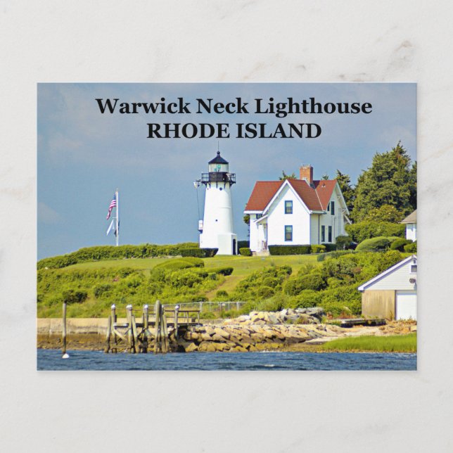 Carte Postale Phare de Warwick Neck, Rhode Island (Devant)