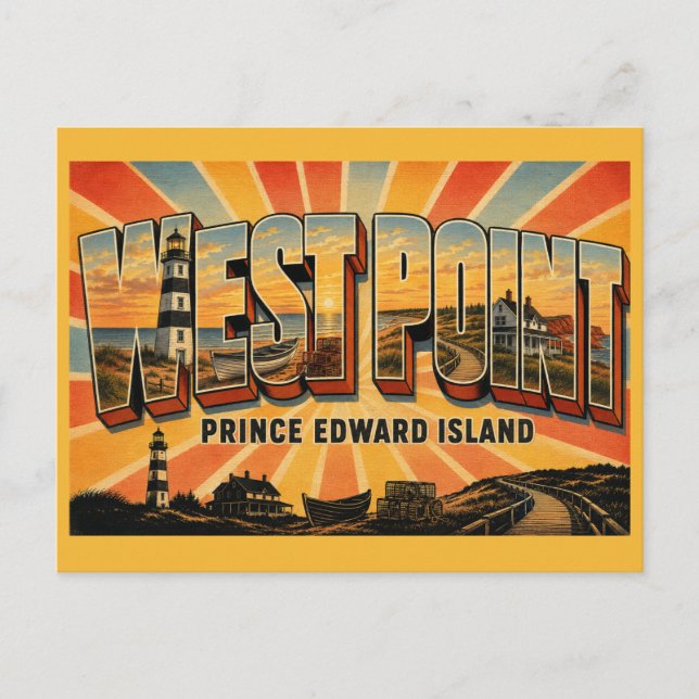 Carte Postale Phare de West Point Île-du-Prince-Édouard  (Devant)