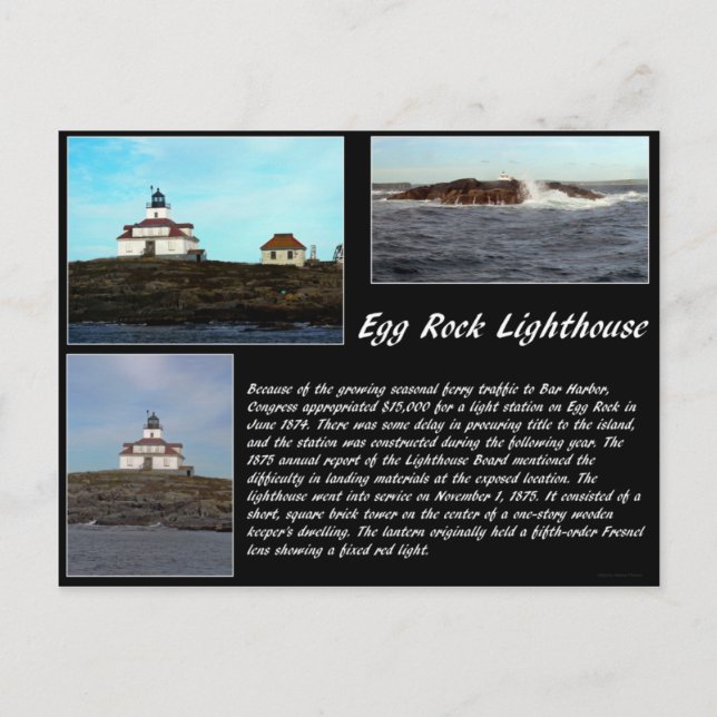 Carte Postale Phare d'Egg Rock (Devant)