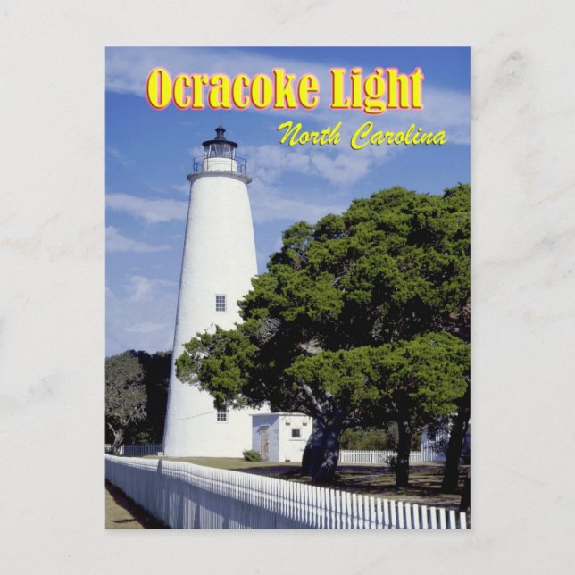 Carte Postale Phare d'Ocracoke, Caroline du Nord (Devant)