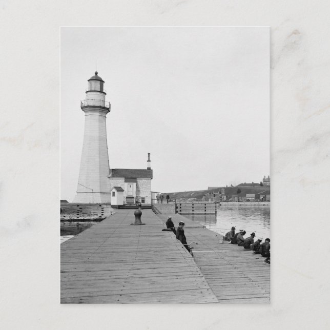 Carte Postale Phare d'Oswego Harbour West Pierhead (Devant)
