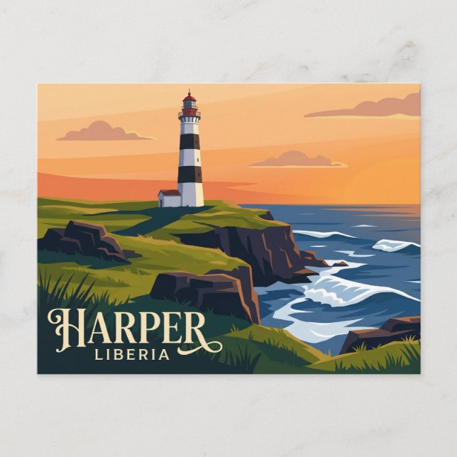 Carte Postale Phare du cap Palmas Liberia (Devant)