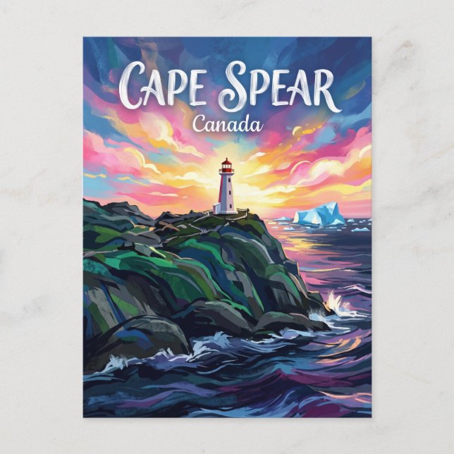 Carte Postale Phare du cap Spear Canada (Devant)