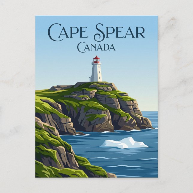 Carte Postale Phare du cap Spear Canada (Devant)