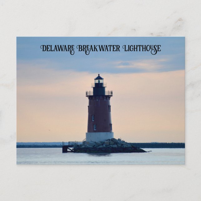 Carte Postale Phare du Delaware Breakwater Cape Henlopen Lewes (Devant)