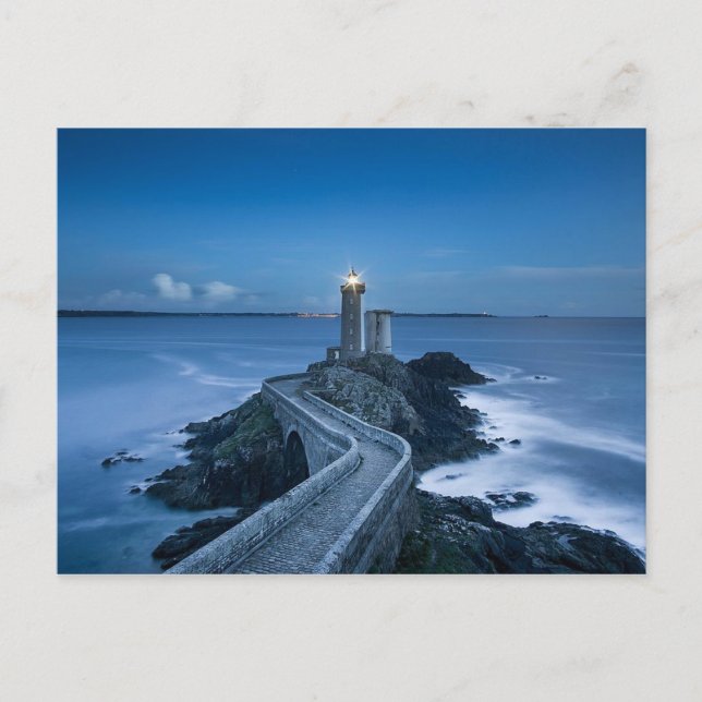 Carte Postale Phare du Petit Minou nuit Finistère France (Devant)