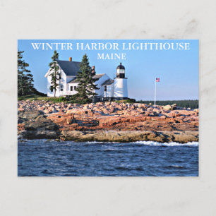Carte Postale Phare du port d'hiver, Maine