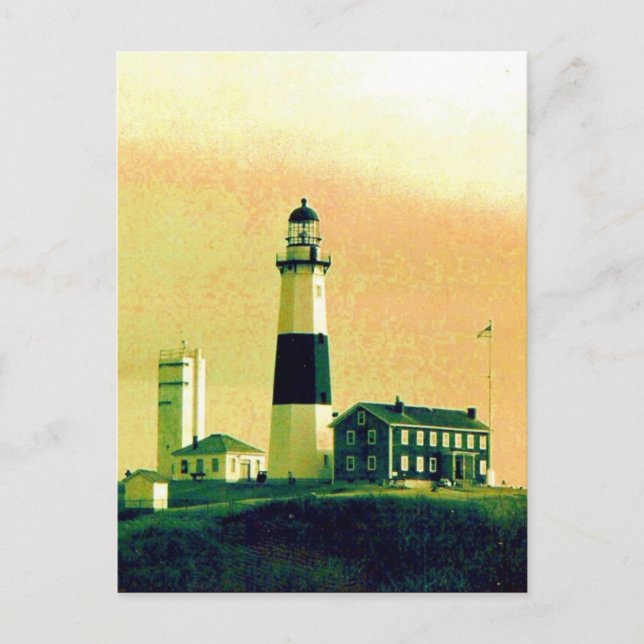 Carte Postale phare montauk vers le haut (Devant)