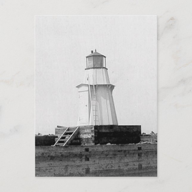 Carte Postale Phare nord de Burlington Breakwater (Devant)