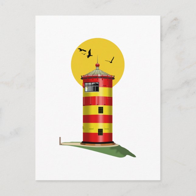 Carte Postale Phare Pilsum Allemagne (Devant)