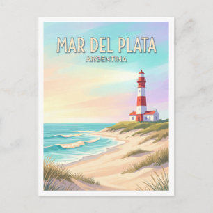 Carte Postale Phare Punta Mogotes Mar del Plata Argentine