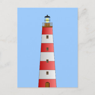 Carte Postale Phare rayé