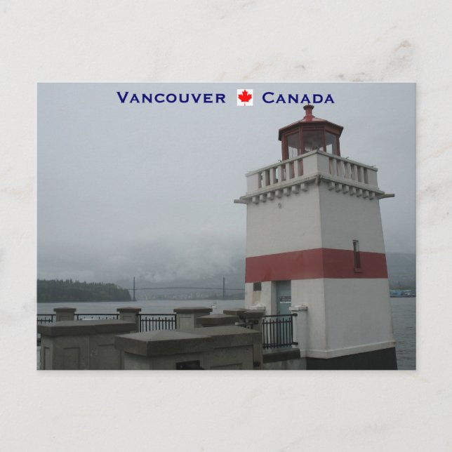 Carte Postale Phare Stanley Park Vancouver Canada (Devant)